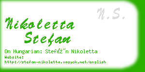 nikoletta stefan business card